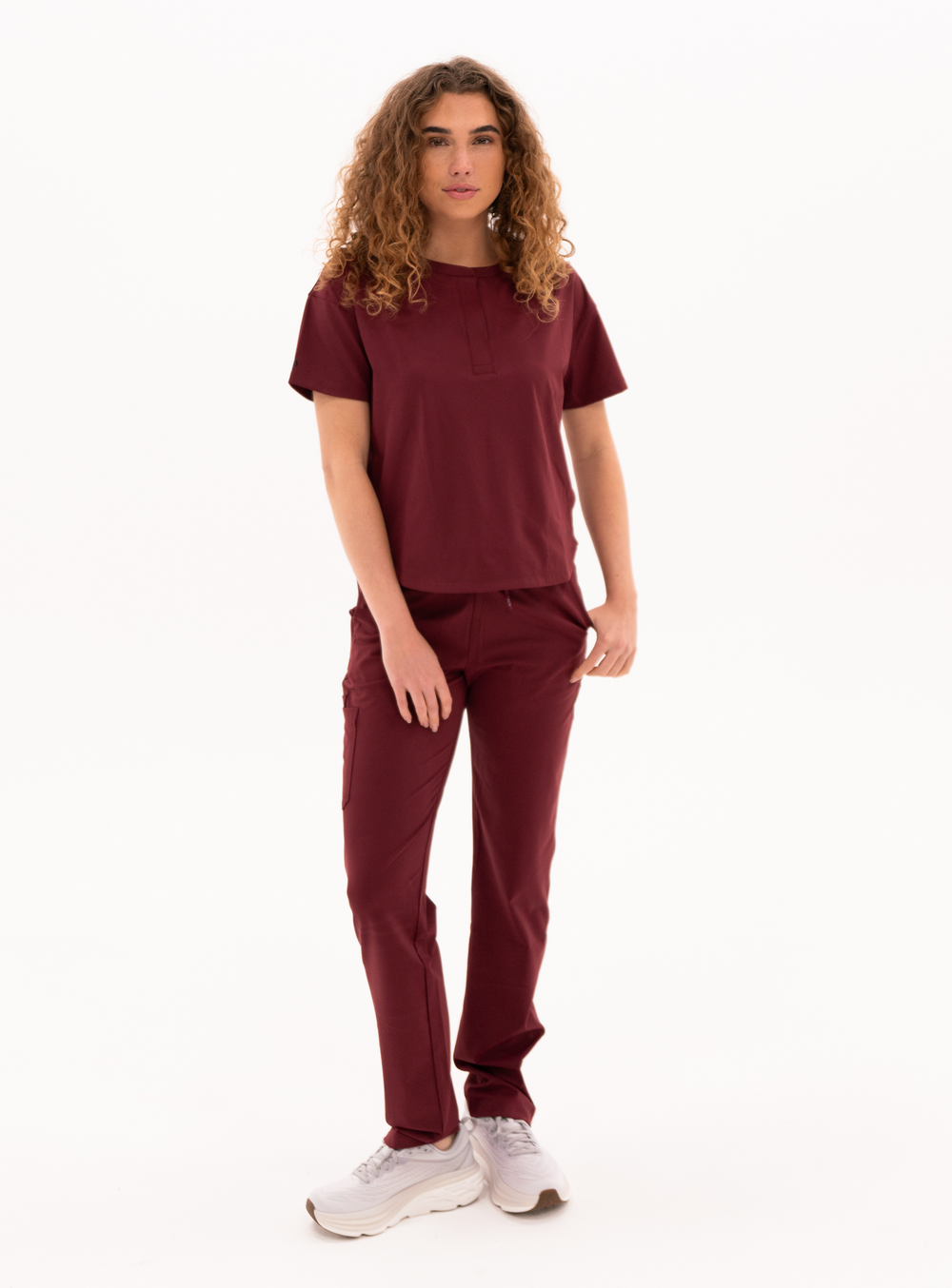 Macee™ Straight Leg Scrub Pant - Burgundy
