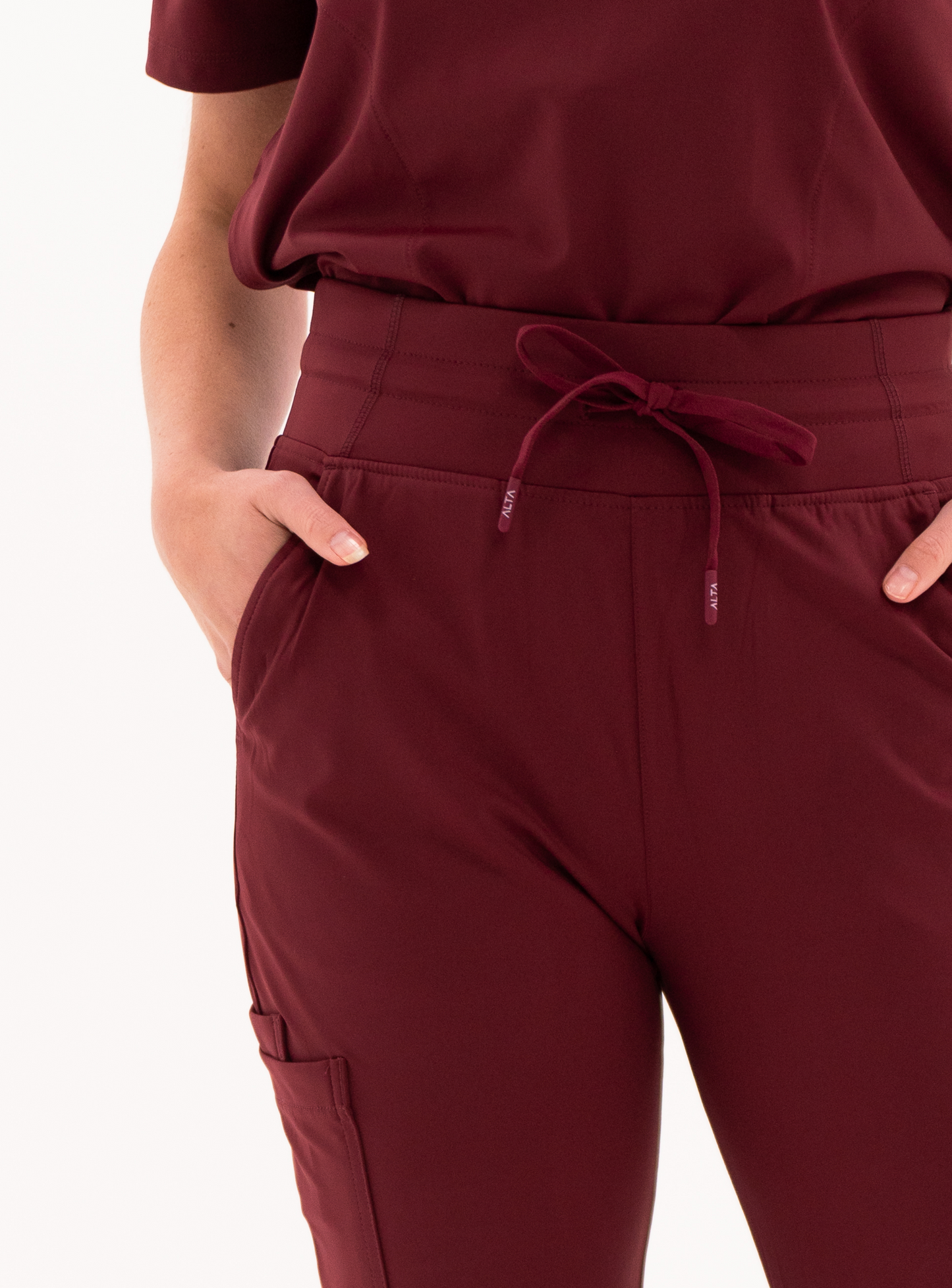 Macee™ Straight Leg Scrub Pant - Burgundy