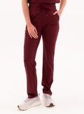 Macee™ Straight Leg Scrub Pant - Burgundy