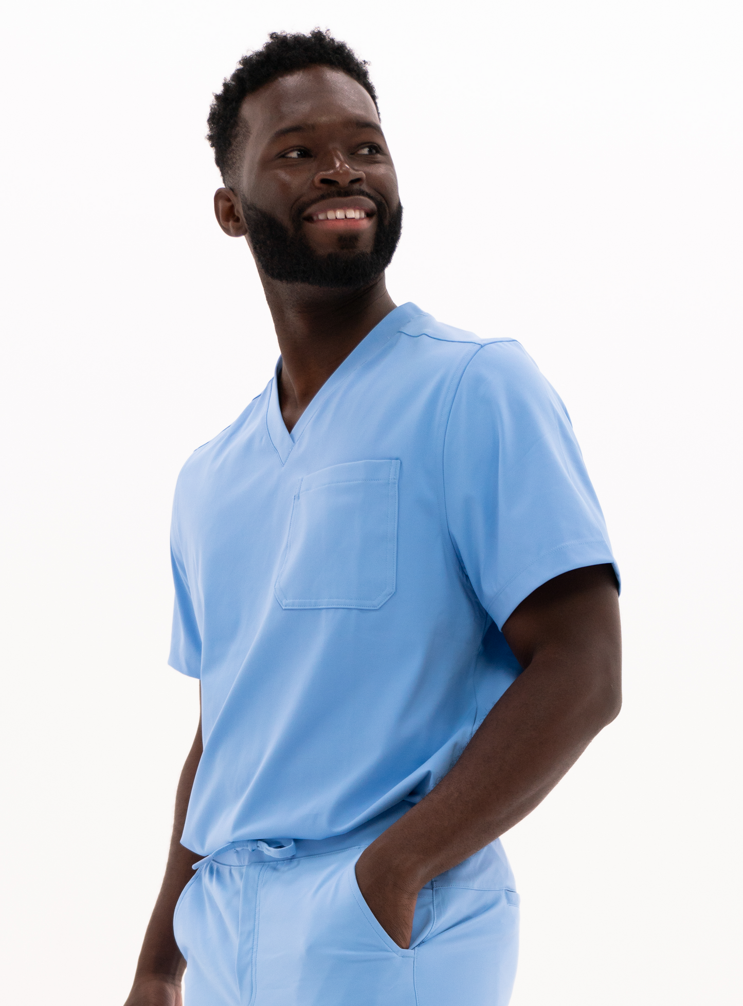 Kota™ V-Neck Scrub Top - Ceil Blue