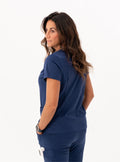 Taunya™ Two-Pocket Scrub Top - Navy