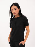 Kenzie™ Two-Pocket Scrub Top - Black