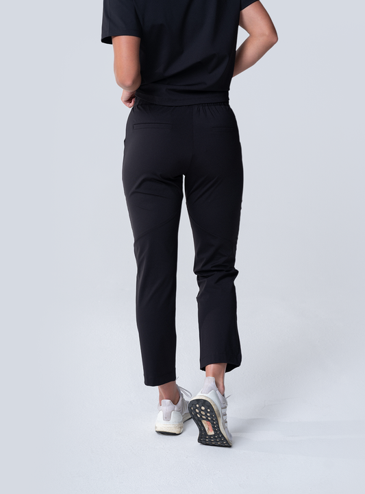 Jana Jogger Scrub Pant - Black - Back