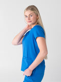 Taunya™ Two-Pocket Scrub Top - Royal Blue