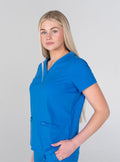 Taunya™ Two-Pocket Scrub Top - Royal Blue