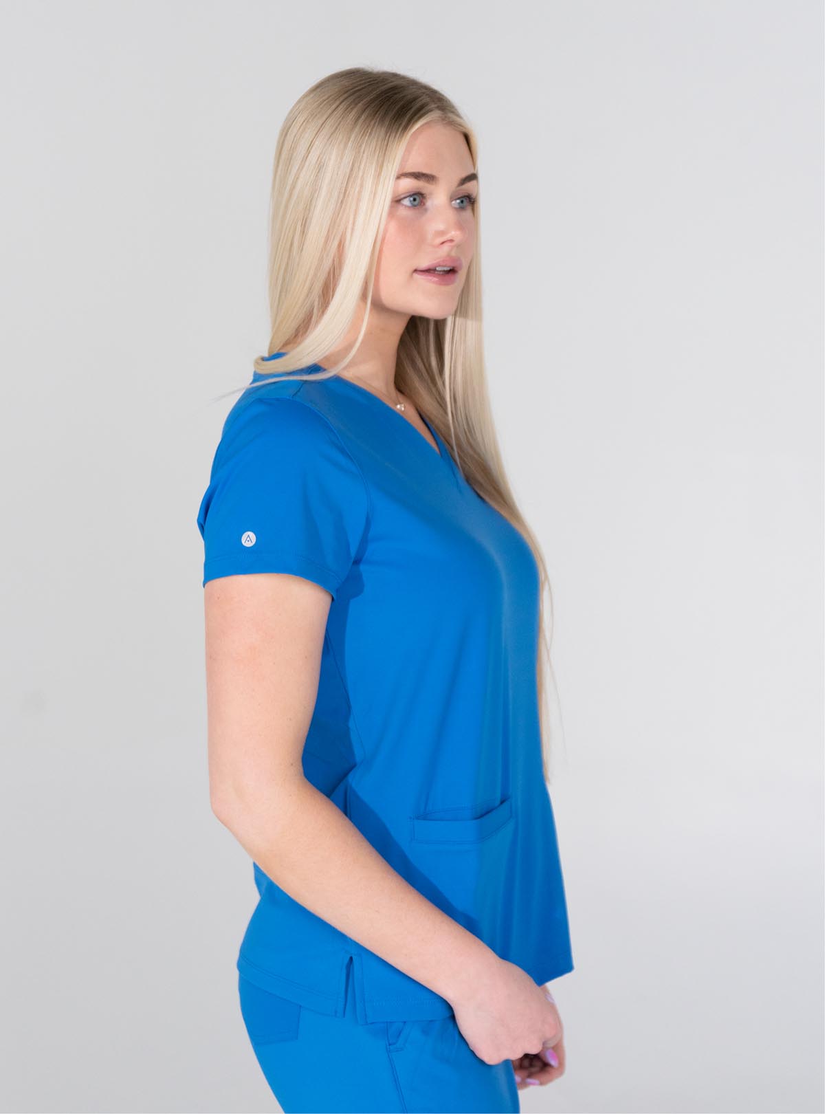 Taunya™ Two-Pocket Scrub Top - Royal Blue