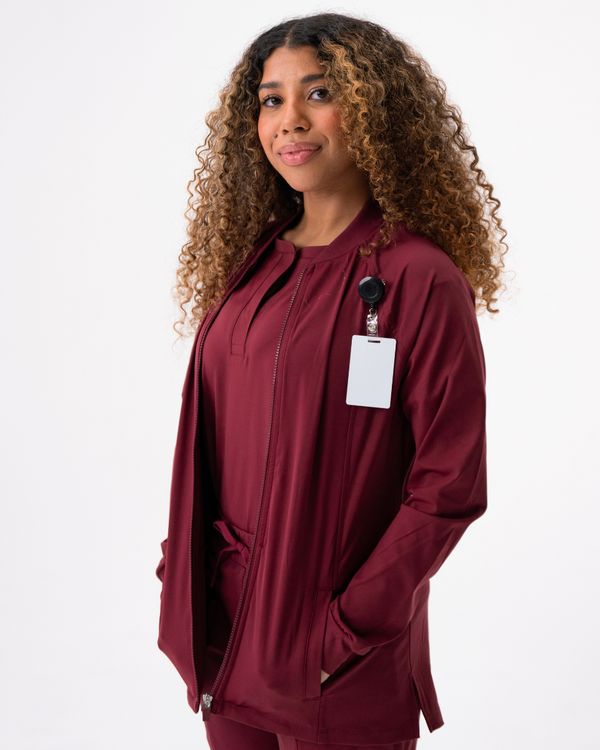 Kelly™ Performance Scrub Jacket - Burgundy