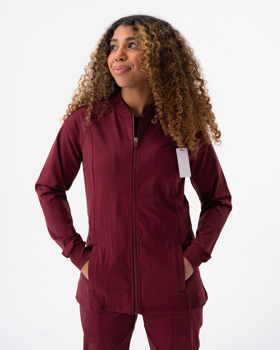 Kelly™ Performance Scrub Jacket - Burgundy