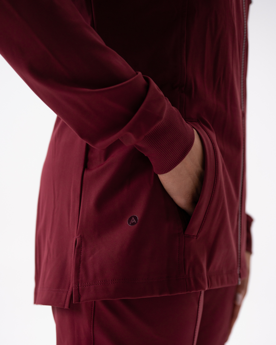 Kelly™ Performance Scrub Jacket - Burgundy