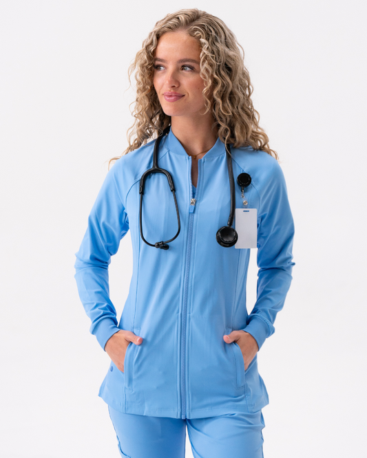 Kelly™ Performance Scrub Jacket - Ceil Blue