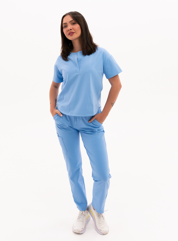 Macee™ Straight Leg Scrub Pant - Ceil Blue