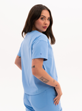 Kenzie™ Two-Pocket Scrub Top - Ceil Blue