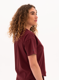 Kenzie™ Two-Pocket Scrub Top - Burgundy