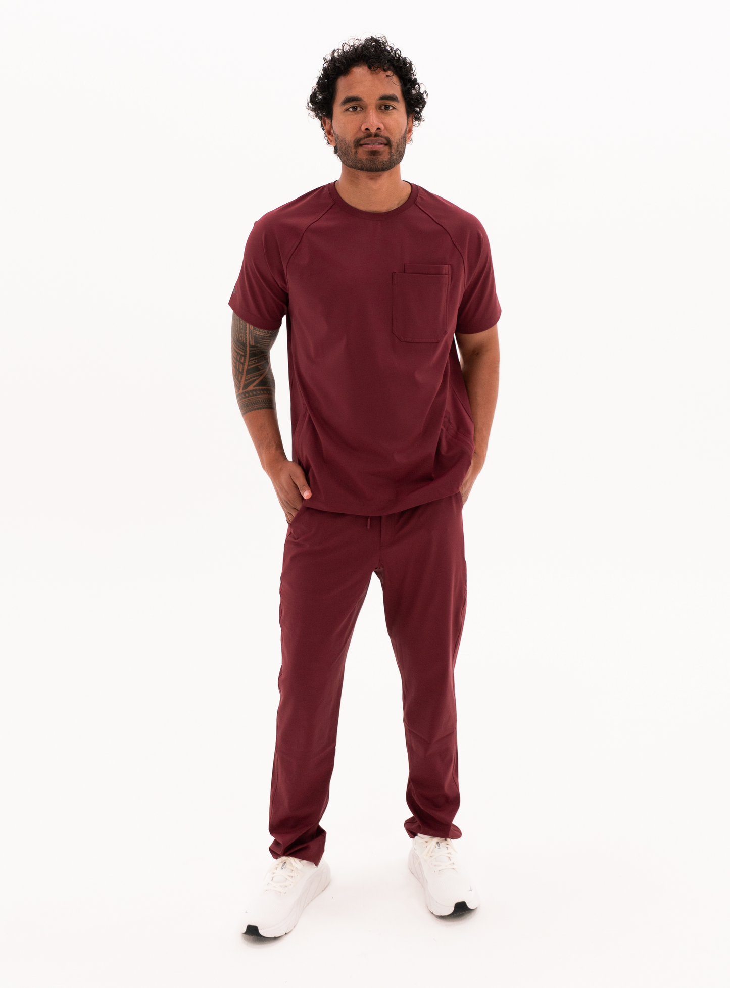 Isaac™ Straight-Leg Scrub Pant - Burgundy