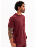 Preston™ Crew Neck Scrub Top - Burgundy