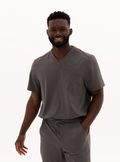 Kota™ V-Neck Scrub Top - Grey