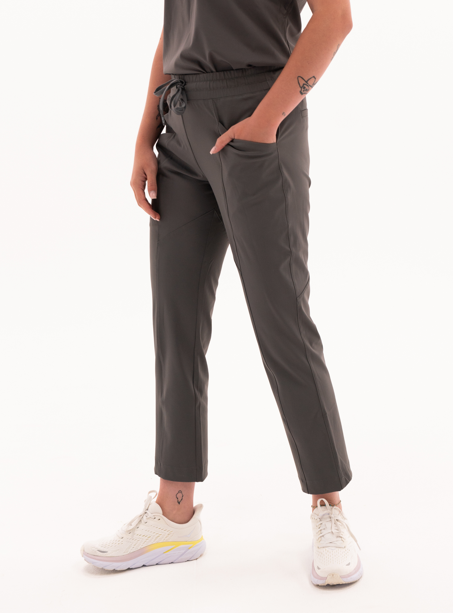 Maggie™ Tapered Crop Scrub Pant - Grey