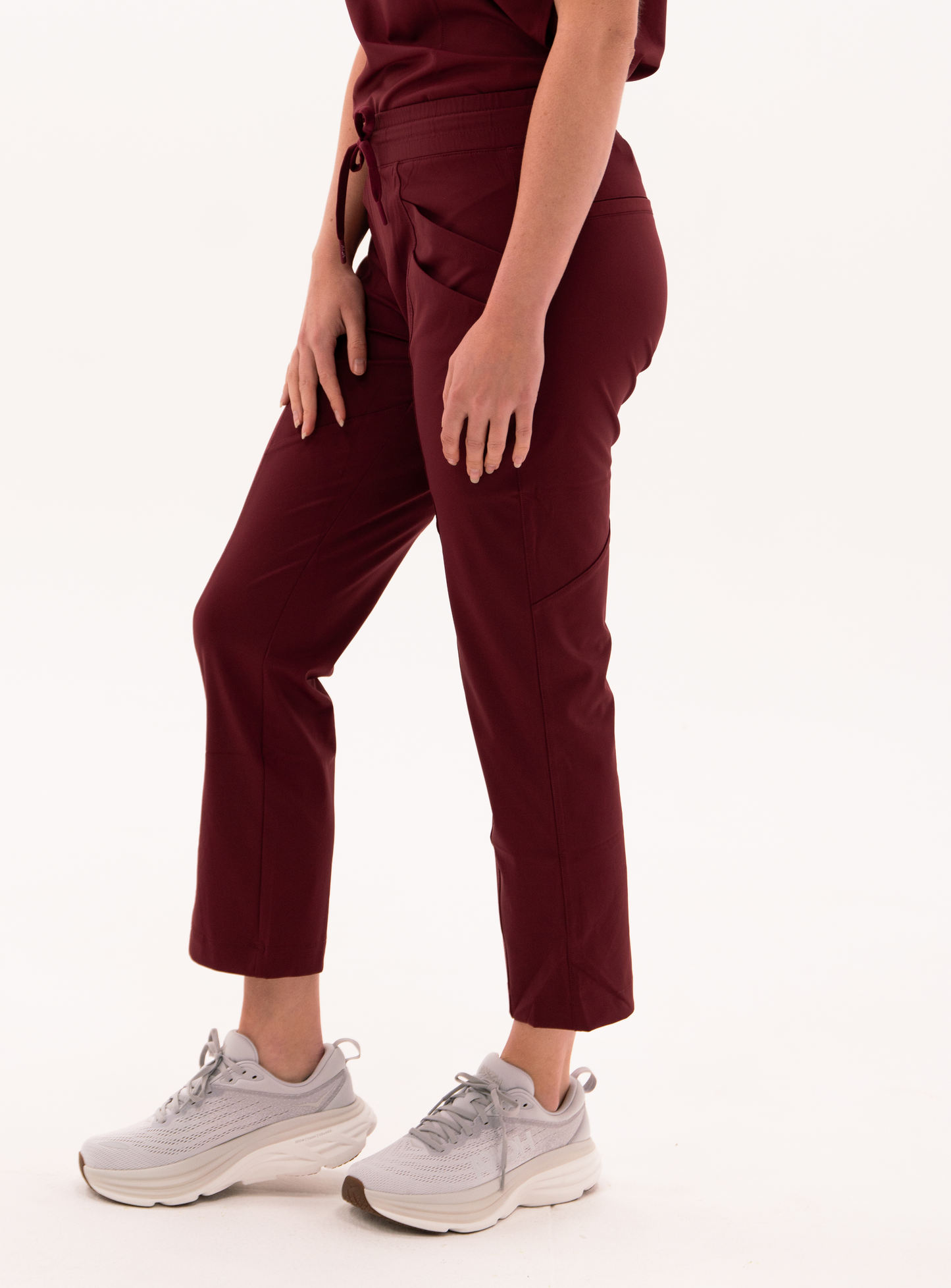 Maggie™ Tapered Crop Scrub Pant - Burgundy