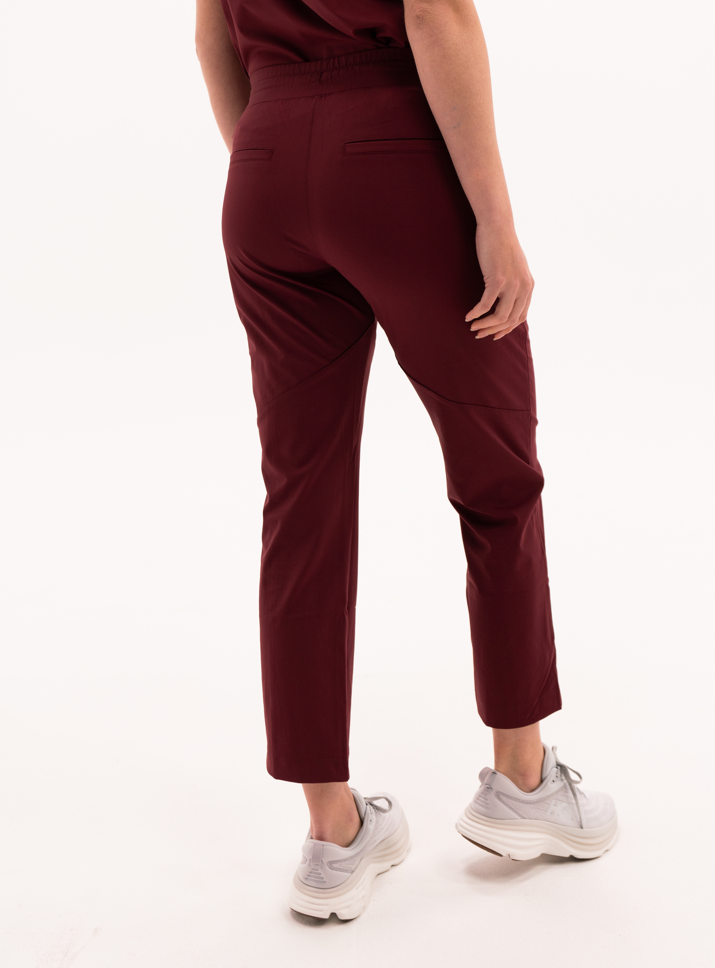 Maggie™ Tapered Crop Scrub Pant - Burgundy