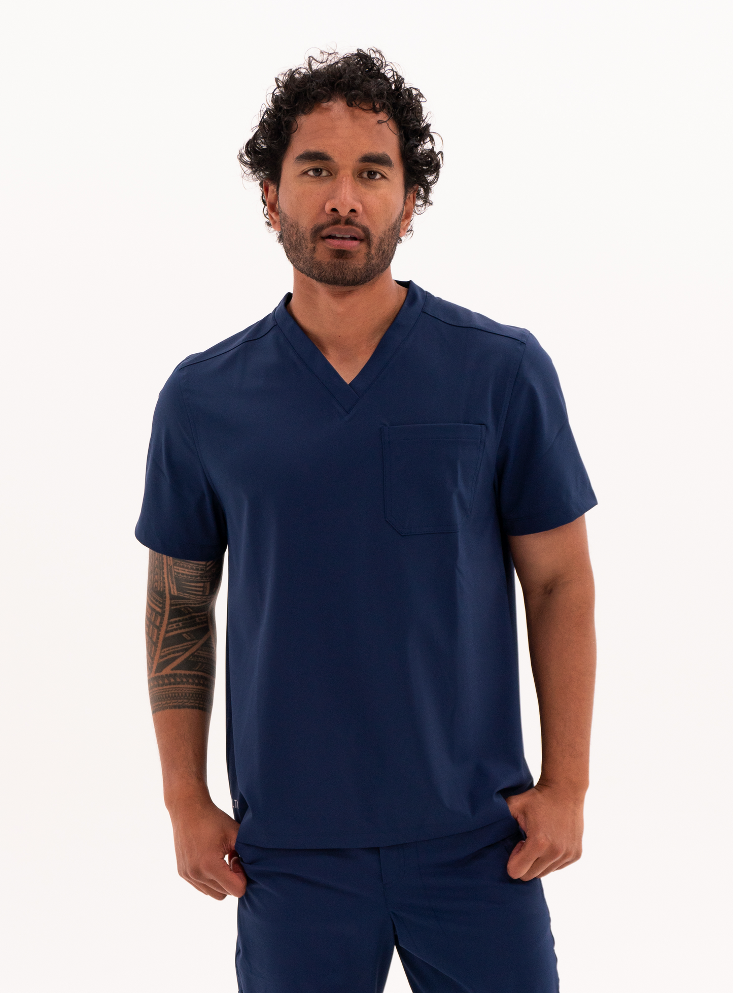 Kota™ V-Neck Scrub Top - Navy