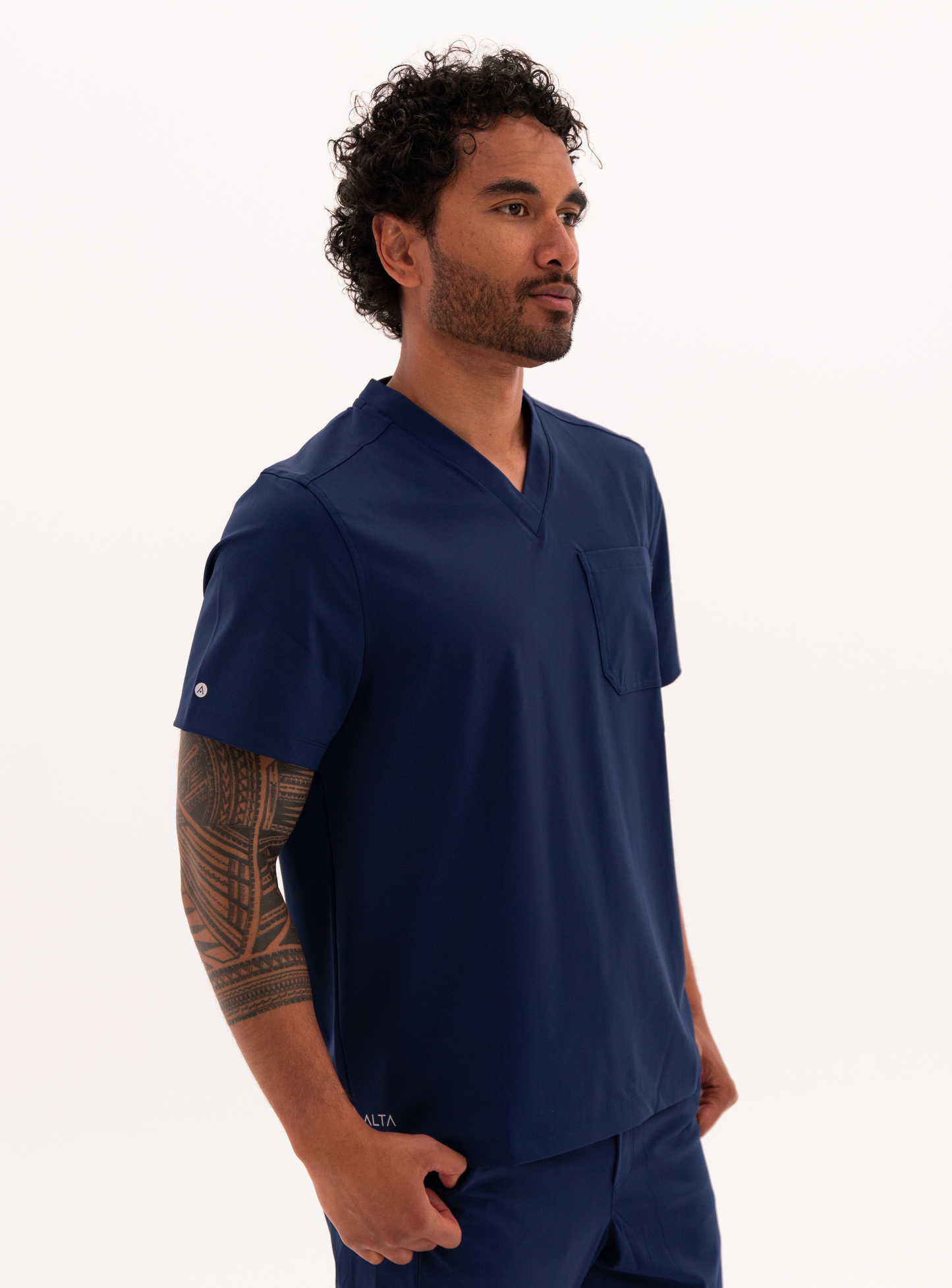 Kota™ V-Neck Scrub Top - Navy