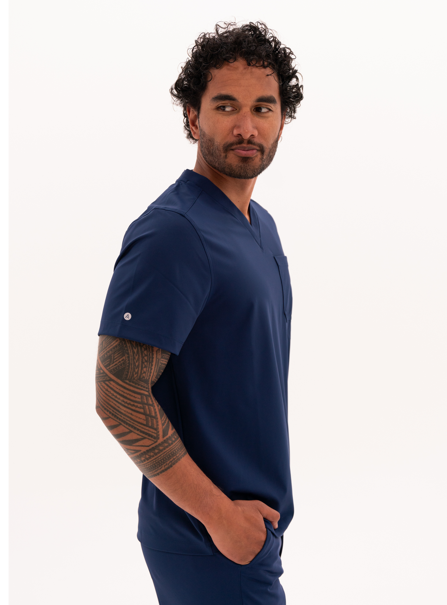 Kota™ V-Neck Scrub Top - Navy