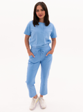 Maggie™ Tapered Crop Scrub Pant - Ceil Blue