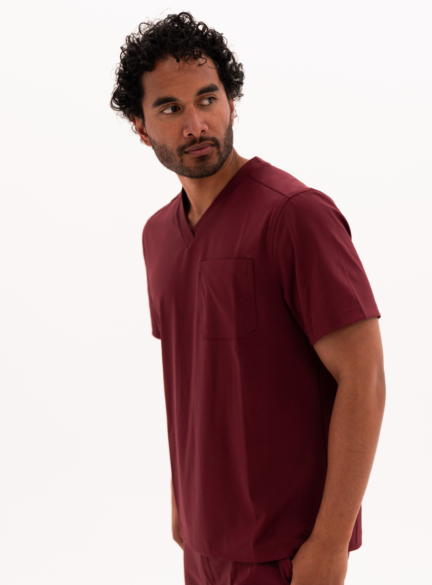 Kota™ V-Neck Scrub Top - Burgundy