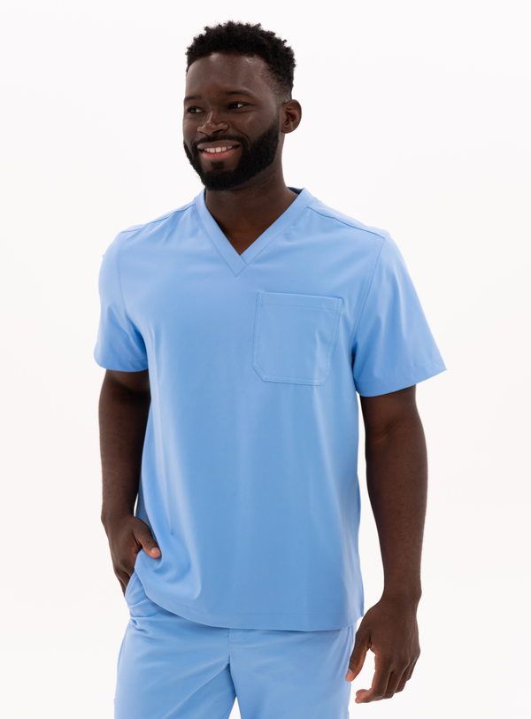 Kota™ V-Neck Scrub Top - Ceil Blue