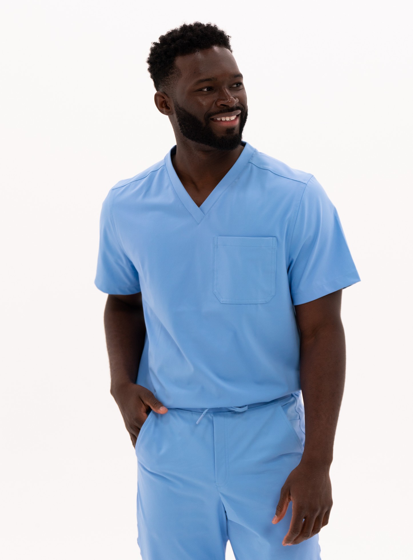 Kota™ V-Neck Scrub Top - Ceil Blue