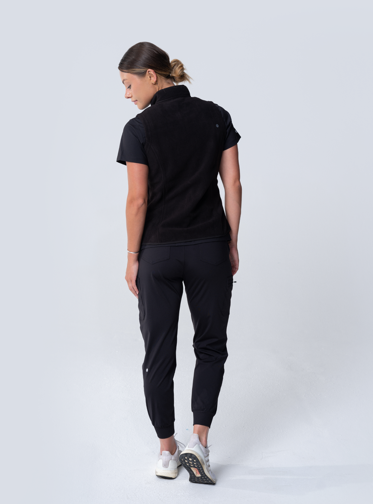 Amy Performance Scrub Vest - Black - Full Back