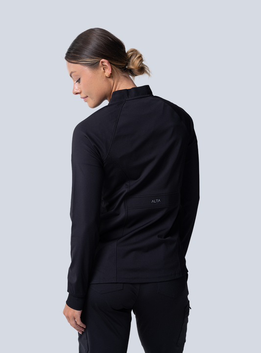 Kelly Performance Scrub Jacket - Black - Back