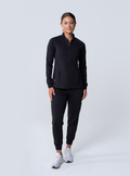 Kelly Performance Scrub Jacket - Black - Full Front