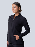 Kelly Performance Scrub Jacket - Black - Side