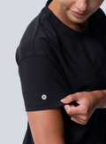 Kenzie Two-Pocket Scrub Top - Black - Detail 3