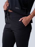 Macee Straight Leg Scrub Pant - Black - Detail 2