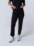 Maggie Tapered Crop Scrub Pant - Black - Front