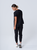 Taunya Two-Pocket Scrub Top - Black - Full Back