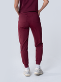 Jana Jogger Scrub Pant - Burgundy - Back