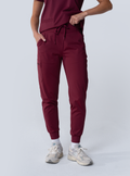 Jana Jogger Scrub Pant - Burgundy - Front