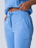 ALTA Jana Jogger Scrub Pant in Ceil Blue - detail