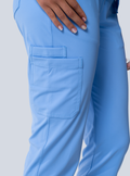 ALTA Macee Straight Leg Scrub Pant in Ceil Blue - detail
