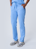 ALTA Macee Straight Leg Scrub Pant in Ceil Blue - side view