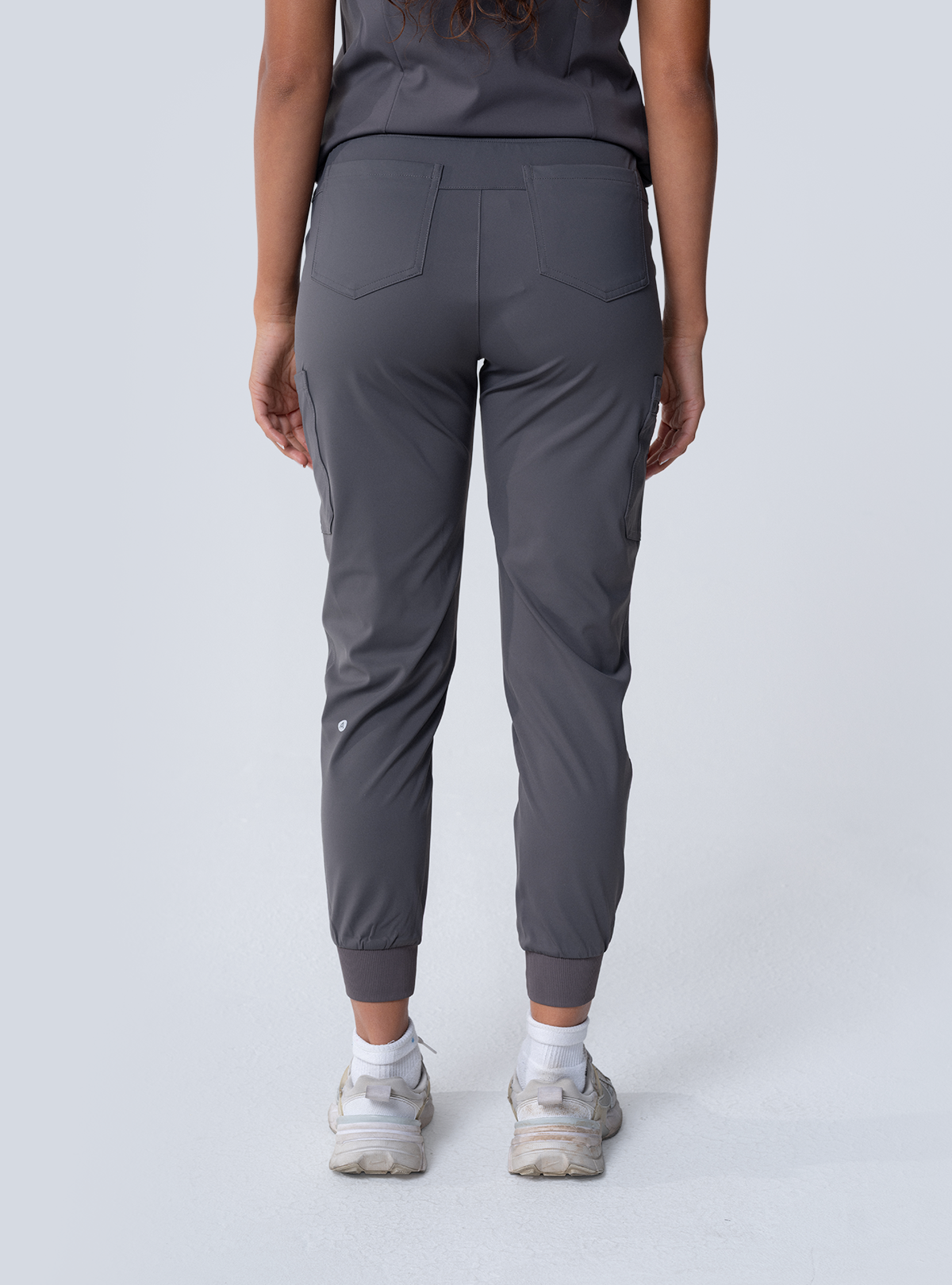 ALTA Jana Jogger Scrub Pant in Grey - back view