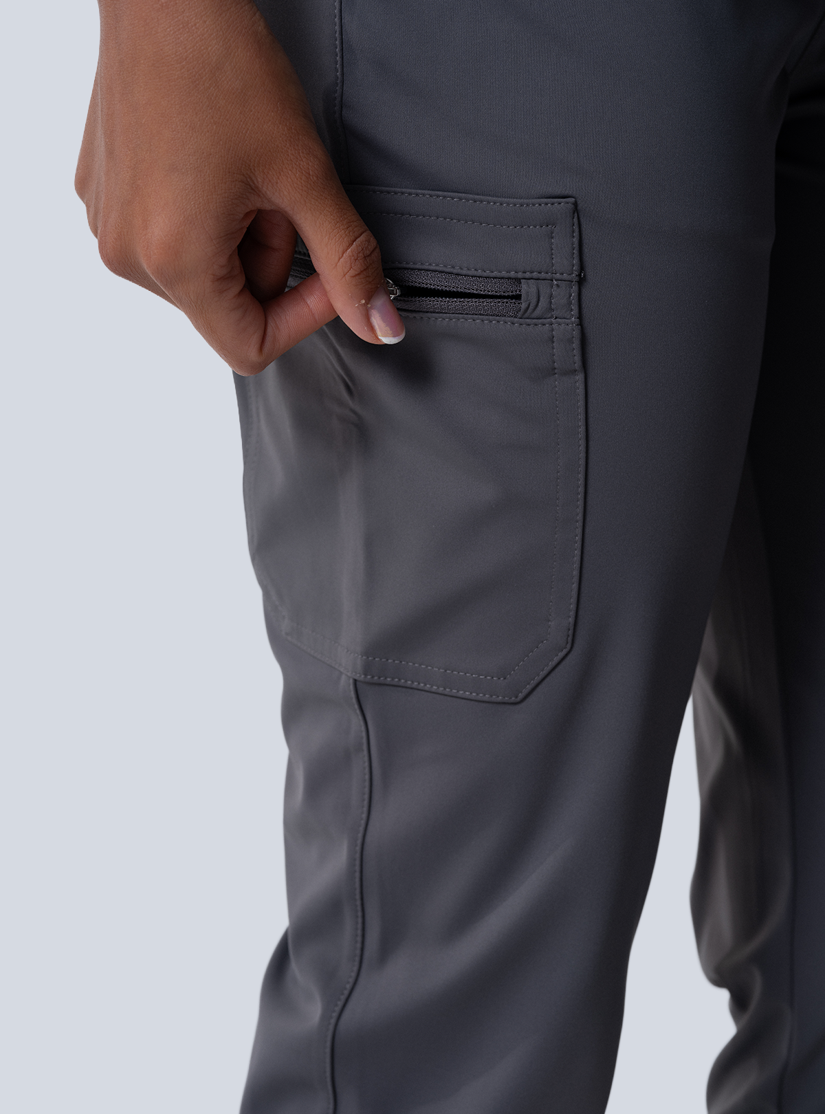 ALTA Jana Jogger Scrub Pant in Grey - detail
