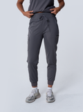 ALTA Jana Jogger Scrub Pant in Grey - front view
