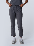 ALTA Maggie Tapered Crop Scrub Pant in Grey - front view