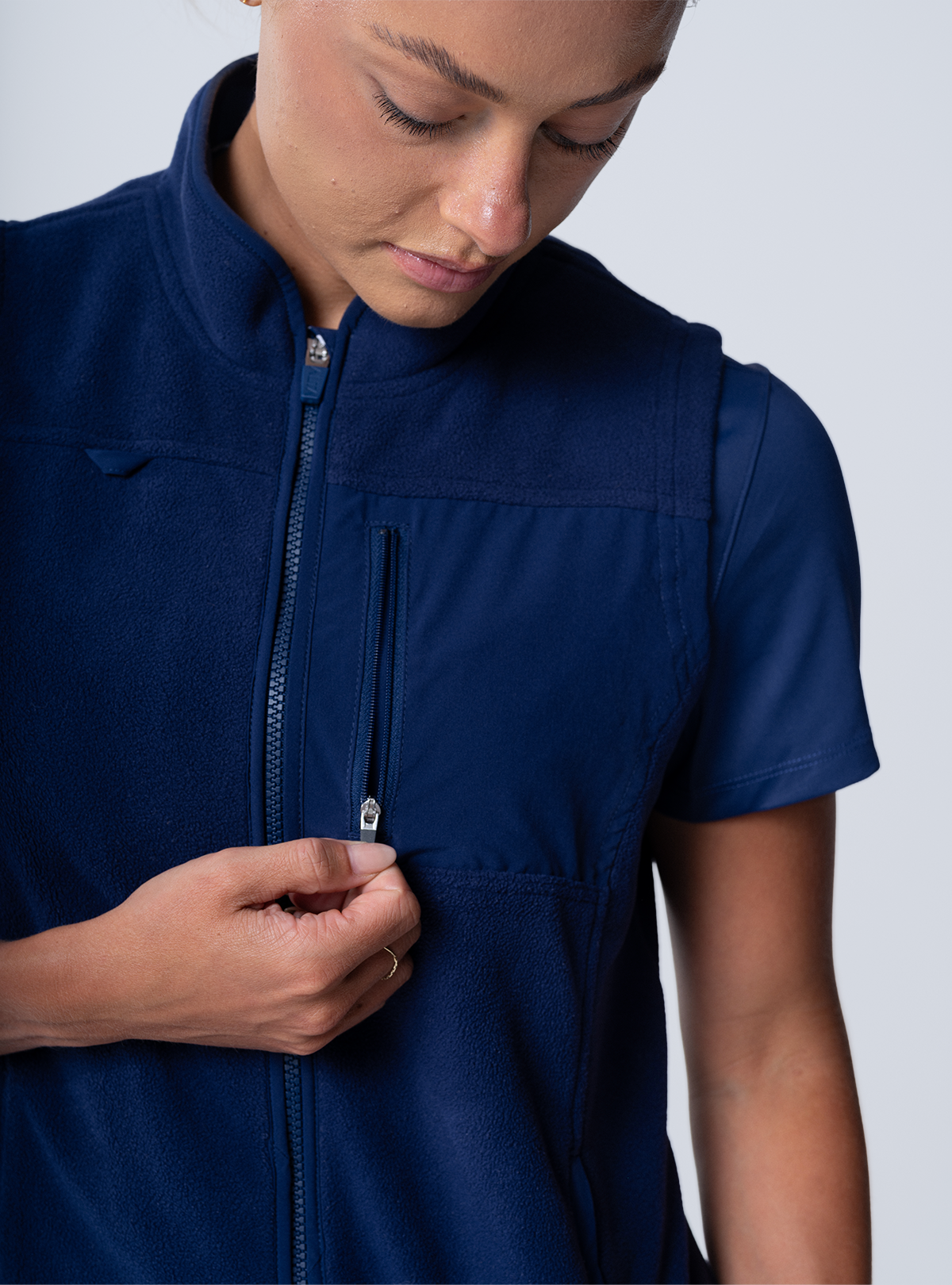 Amy Performance Scrub Vest - Navy - Detail 1