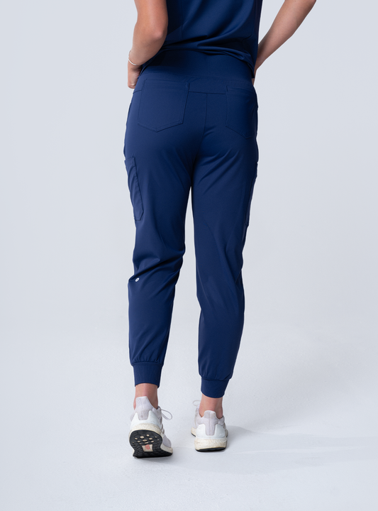 ALTA Jana Jogger Scrub Pant in Navy - back view