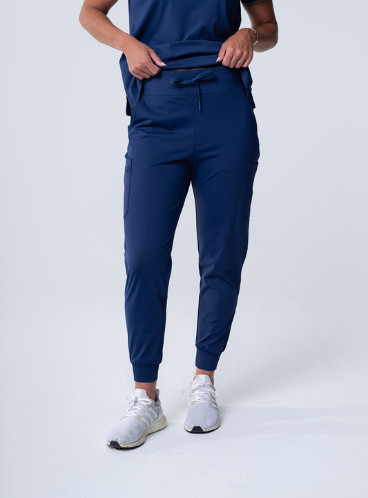ALTA Jana Jogger Scrub Pant in Navy - front view